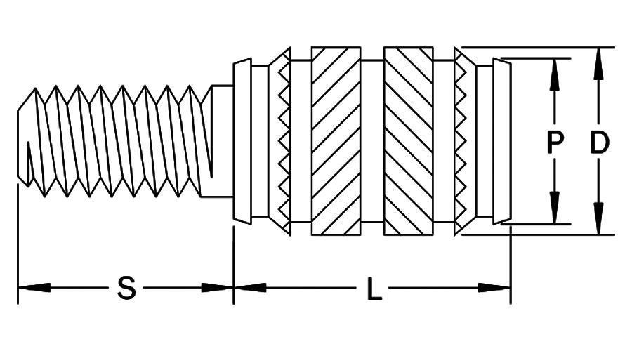 TWZS Insertos com tachas duplas