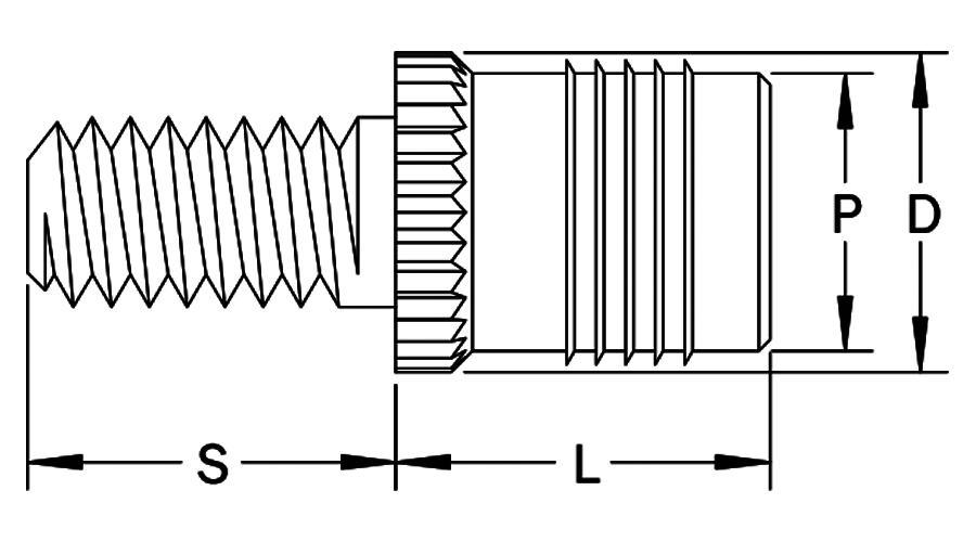PFZS Insertos de aletas de pressão cravejados