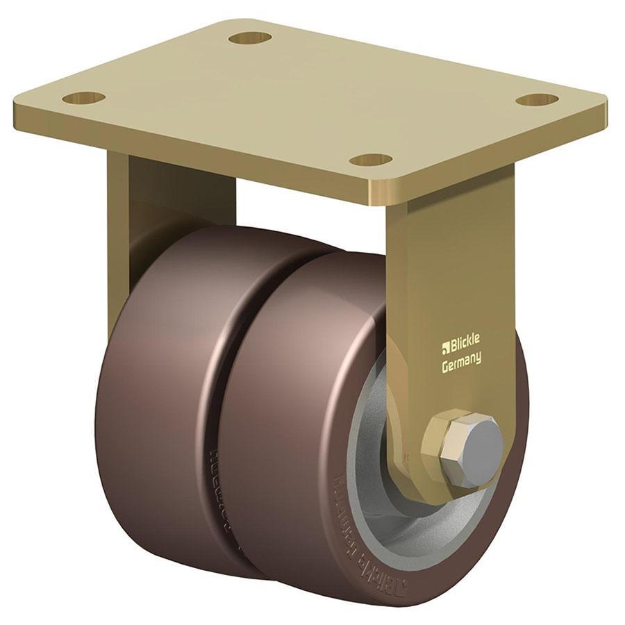 BSD - Rueda fija de doble rueda de acero soldado para trabajo pesado