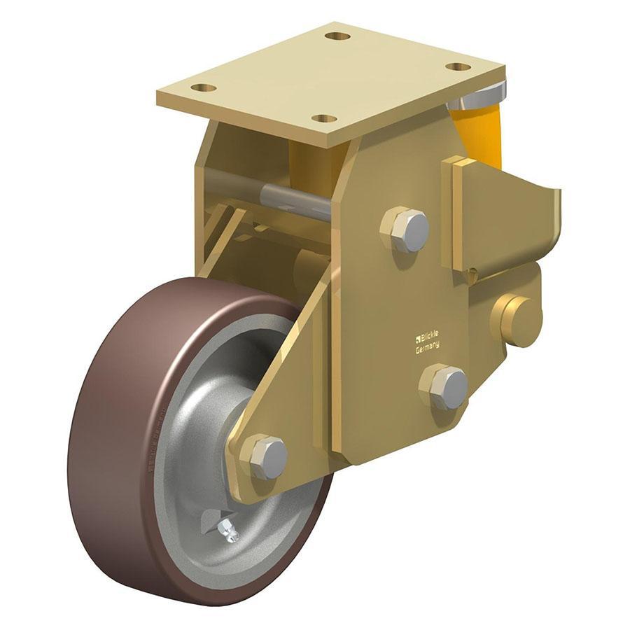 BSFE - Rueda fija de alta resistencia de acero soldado con resorte de poliuretano