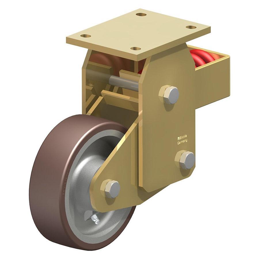 BSFN - Rueda fija de alta resistencia de acero soldado con resorte de acero