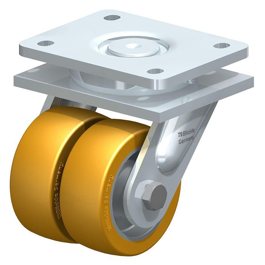 LOD - Rueda giratoria doble de acero soldado para trabajo pesado