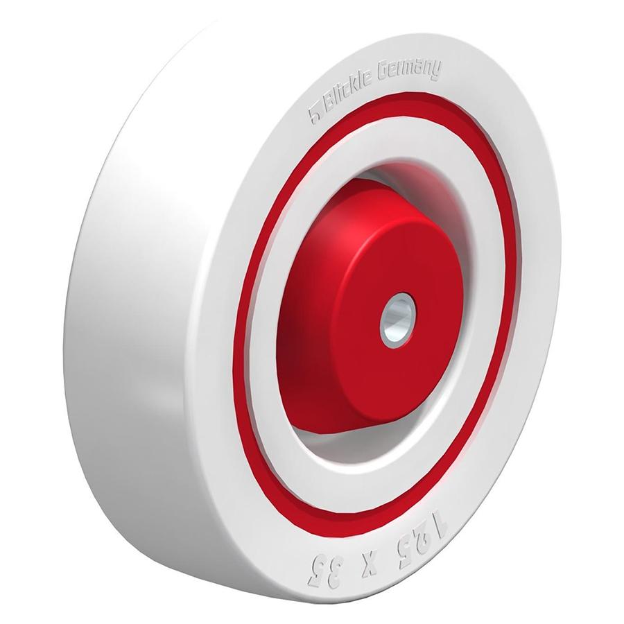 POW - Rueda de nailon que absorbe el ruido con anillo de amortiguación de goma