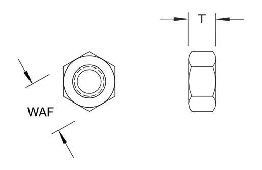 Porcas de parafuso de máquina, padrão pequeno