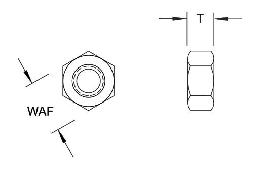 Porcas sextavadas estilo 1