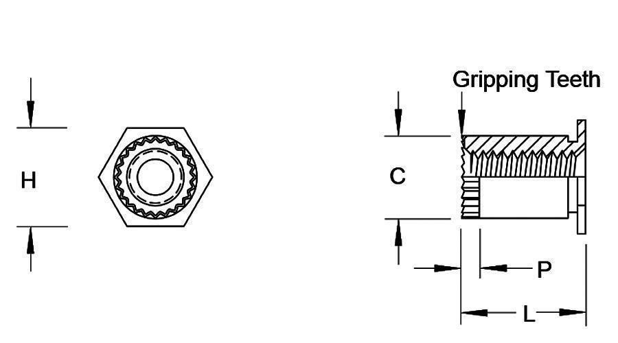 TF Espaçadores auto-fixadores de aterramento