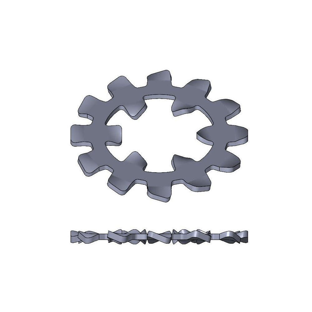 Arruelas de pressão internas e externas