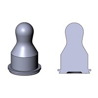 BS14 Pinos de cabeça oculta auto-fixantes