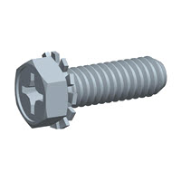 Indented Hex Head External Tooth Lock Washer Sems